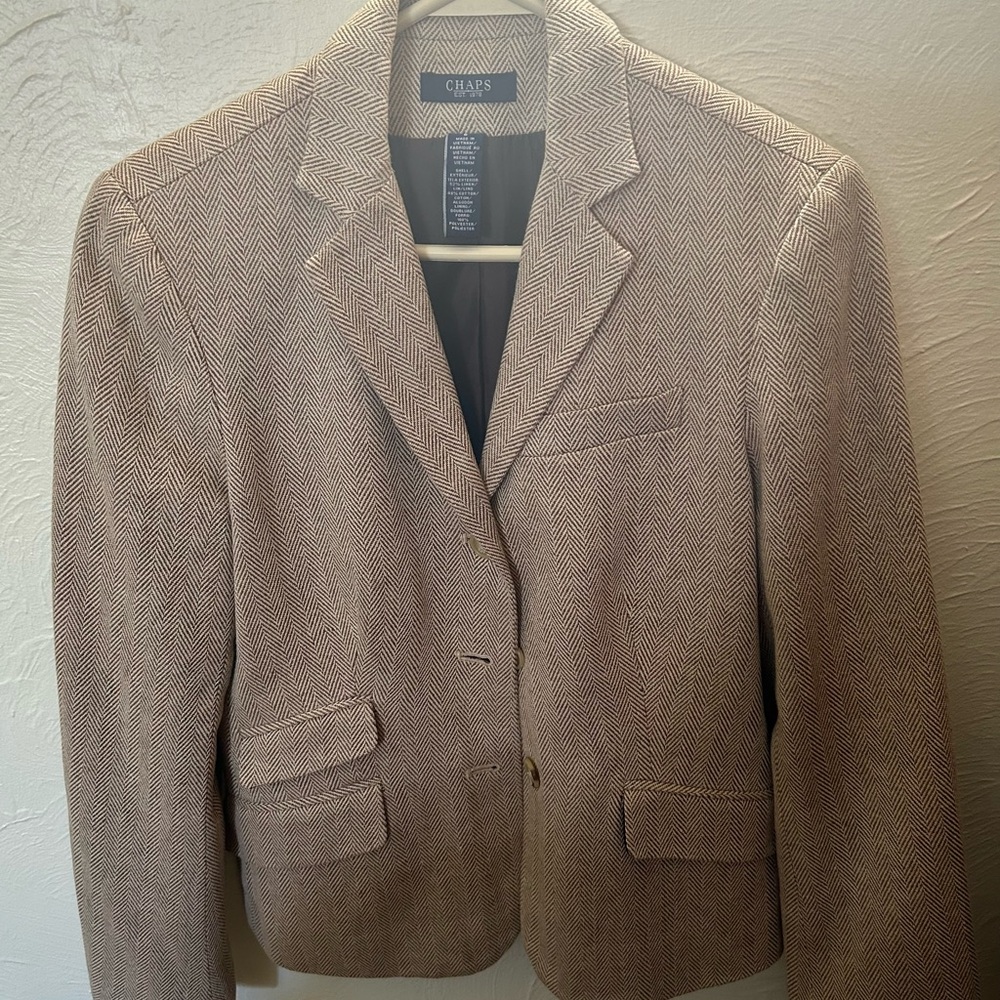 Chaps herringbone blazer size 6